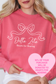 DZ- Ribbon Bow Philanthropy Comfort Colors Sweatshirt