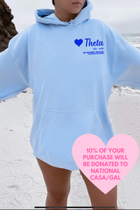 THETA- Blue Circle of Philanthropy Hooded Sweatshirt