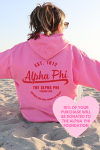 APHI- Pink and Red Circle of Philanthropy Hooded Sweatshirt