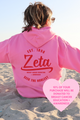 ZTA- Pink and Red Circle of Philanthropy Hooded Sweatshirt