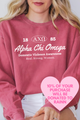 AXO- Oval Greek Letters Philanthropy Comfort Colors Sweatshirt