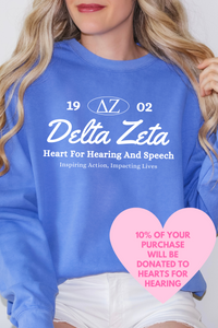 DZ- Oval Greek Letters Philanthropy Comfort Colors Sweatshirt