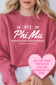 PHI MU- Oval Greek Letters Philanthropy Comfort Colors Sweatshirt