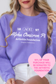 ALPHA O- Oval Greek Letters Philanthropy Comfort Colors Sweatshirt