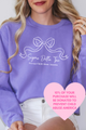 SDT- Ribbon Bow Philanthropy Comfort Colors Sweatshirt