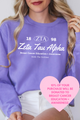 ZTA- Oval Greek Letters Philanthropy Comfort Colors Sweatshirt