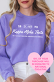 THETA- Oval Greek Letters Philanthropy Comfort Colors Sweatshirt