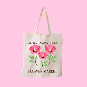 Flower Market Sorority Tote Bag