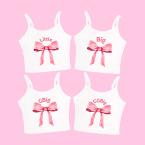 Pink Bow Big Little Family Shirts