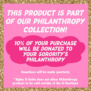 PI PHI- Pink and Red Circle of Philanthropy Hooded Sweatshirt
