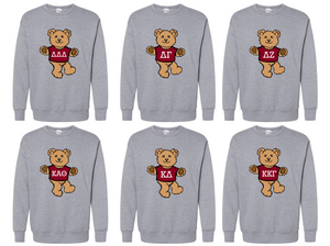 Teddy Bear Greek Letters Sorority Sweatshirt