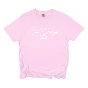 CHI O- Greek Letters and Script Tee