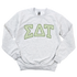 SDT- Green Plaid Greek Letters Crewneck Sweatshirt