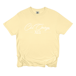 CHI O- Greek Letters and Script Tee