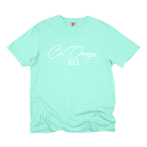 CHI O- Greek Letters and Script Tee