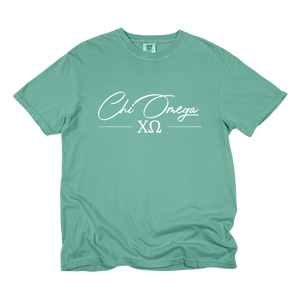 CHI O- Greek Letters and Script Tee