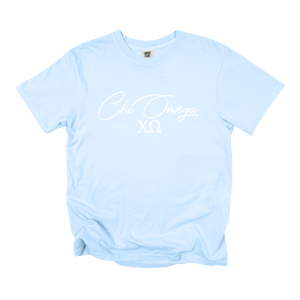 CHI O- Greek Letters and Script Tee