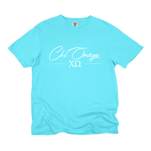 CHI O- Greek Letters and Script Tee