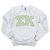 SK- Green Plaid Greek Letters Crewneck Sweatshirt