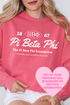 PI PHI- Oval Greek Letters Philanthropy Comfort Colors Sweatshirt
