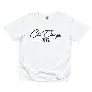CHI O- Greek Letters and Script Tee