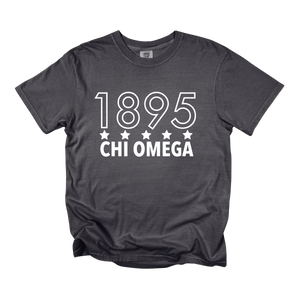 CHI O- Outlined Year Tee