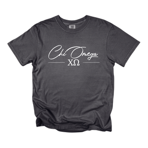 CHI O- Greek Letters and Script Tee