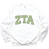 ZTA- Green Polka Dots Greek Letters Crewneck Sweatshirt