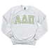 ADPI- Green Plaid Greek Letters Crewneck Sweatshirt