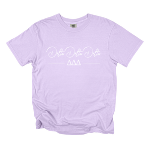 TRI DELTA- Greek Letters and Script Tee