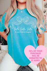 TRI DELTA- Ribbon Bow Philanthropy Tee