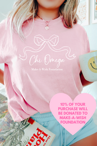 CHI O- Ribbon Bow Philanthropy Tee