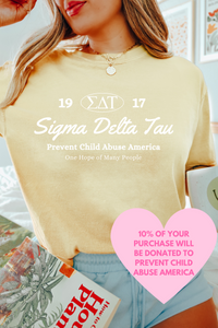 SDT- Oval Greek Letters Philanthropy Tee