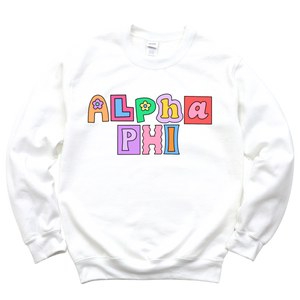 APHI- Patchwork Sorority Crewneck Sweatshirt