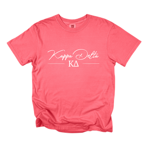 KD- Greek Letters and Script Tee