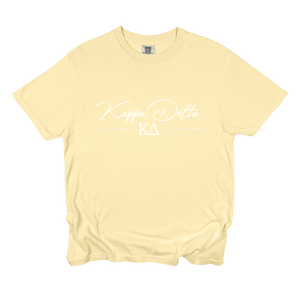 KD- Greek Letters and Script Tee