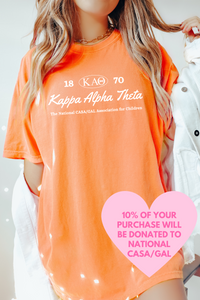 THETA- Oval Greek Letters Philanthropy Tee