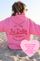 TRI DELTA- Pink and Red Circle of Philanthropy Hooded Sweatshirt