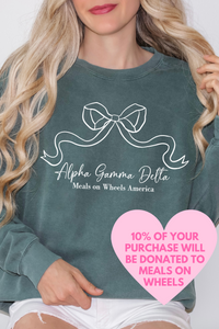 AGD- Ribbon Bow Philanthropy Comfort Colors Sweatshirt