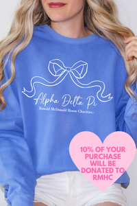 ADPI- Ribbon Bow Philanthropy Comfort Colors Sweatshirt