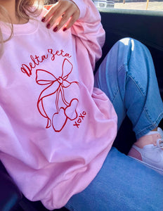 Cherry Bow Sorority Sweatshirt