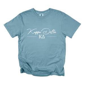 KD- Greek Letters and Script Tee