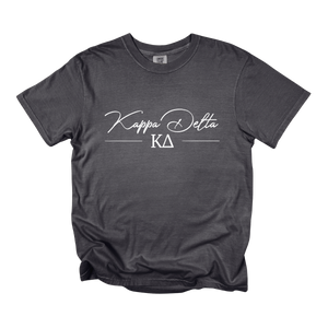 KD- Greek Letters and Script Tee