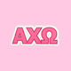 Pink Greek Letters Sorority Sticker