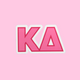 Pink Greek Letters Sorority Sticker