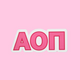 Pink Greek Letters Sorority Sticker