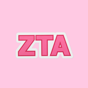 Pink Greek Letters Sorority Sticker