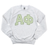 APHI- Green Plaid Greek Letters Crewneck Sweatshirt