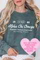 AXO- Oval Greek Letters Philanthropy Comfort Colors Sweatshirt