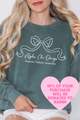AXO- Ribbon Bow Philanthropy Comfort Colors Sweatshirt